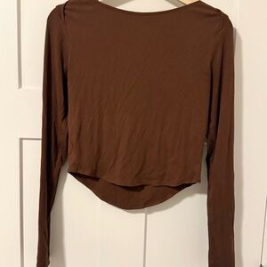 Lululemon Modal Silk Twist-Back Yoga Long-Sleeve Shirt